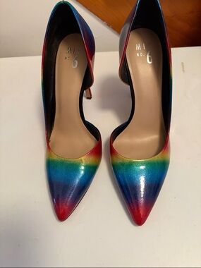 Mix No. 6 Rainbow Gradient Pointed-Toe Stilettos